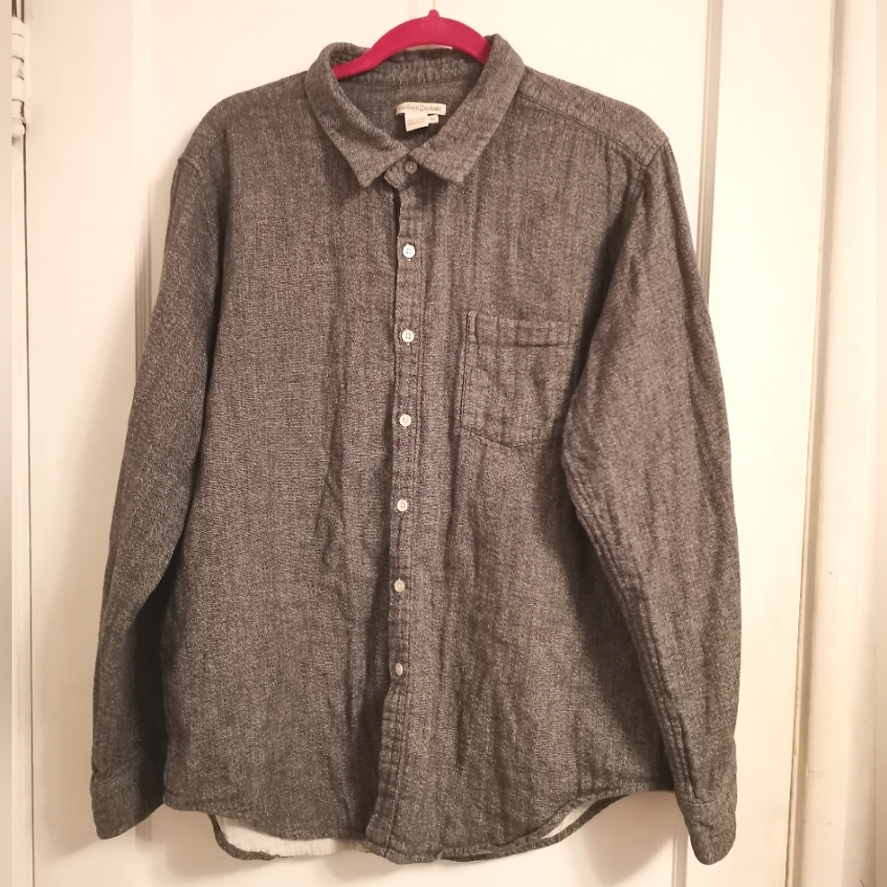Carbon 2 Cobalt heather grey button down